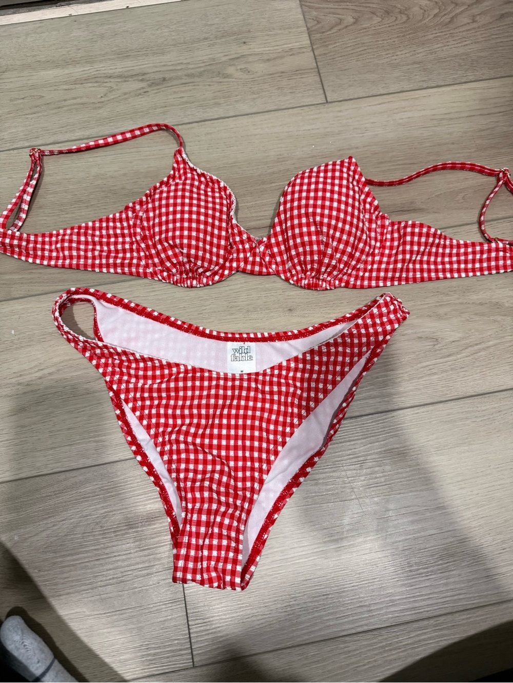 wild fable Red Gingham Bikini Set
